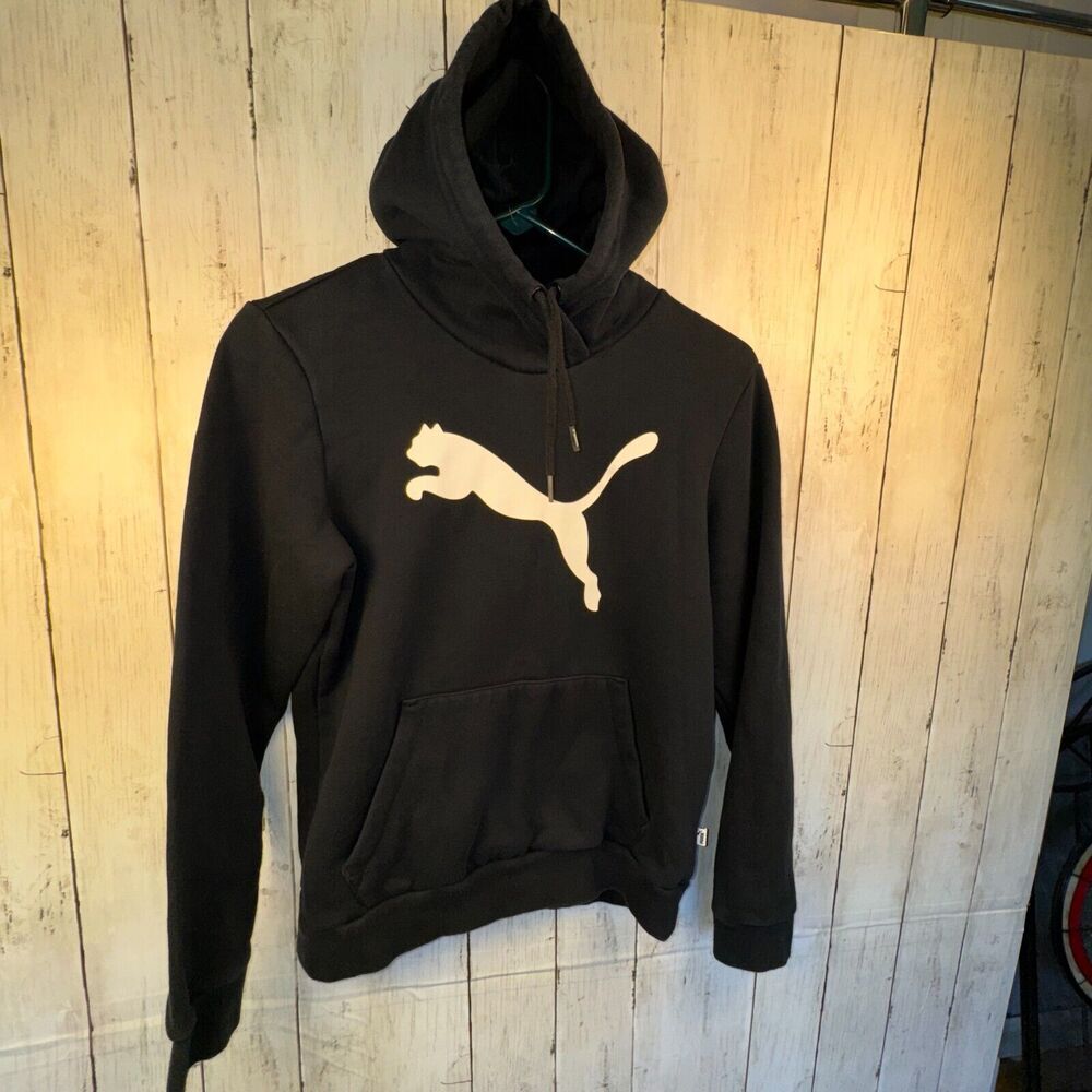 Puma Black Hoodie with White Logo